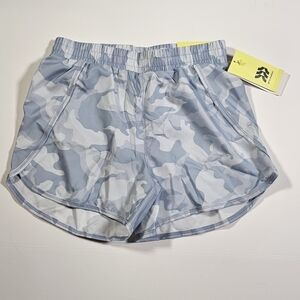All In Motion Girl's Activewear Quick Dry Shorts Blue Camouflage Size L (10/12)